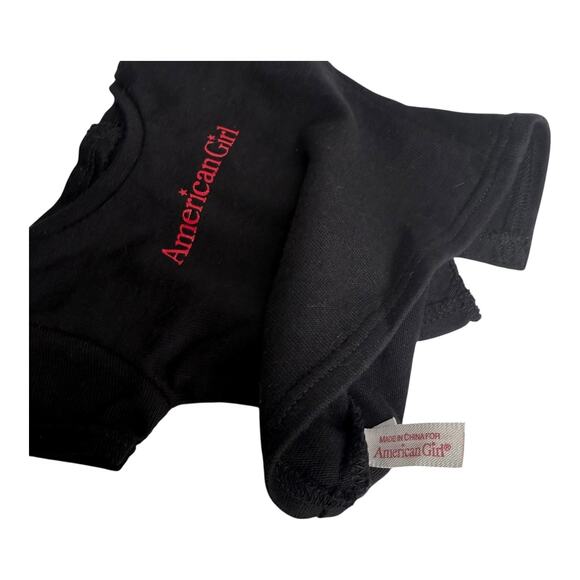 VTG American Girl BLACK LOGO TEE Girl or Boy Doll T Shirt Top Red Logo Retired - Picture 4 of 6